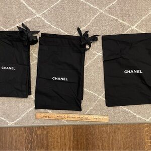 CHANEL Black Logo Dust Cover Bags